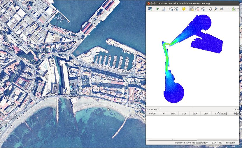 QGIS con la imagen raster cargada