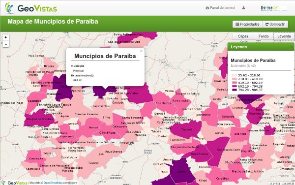 Municipios del Estado Brasileño de Paraiba