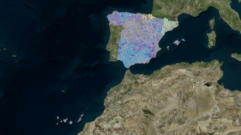 Mapa con el resultado de las Elecciones Europeas 2014 en España