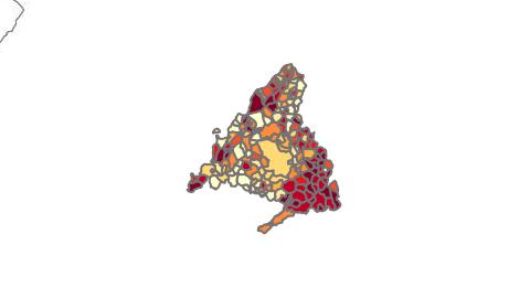 Mapa de edificios con calefacción central